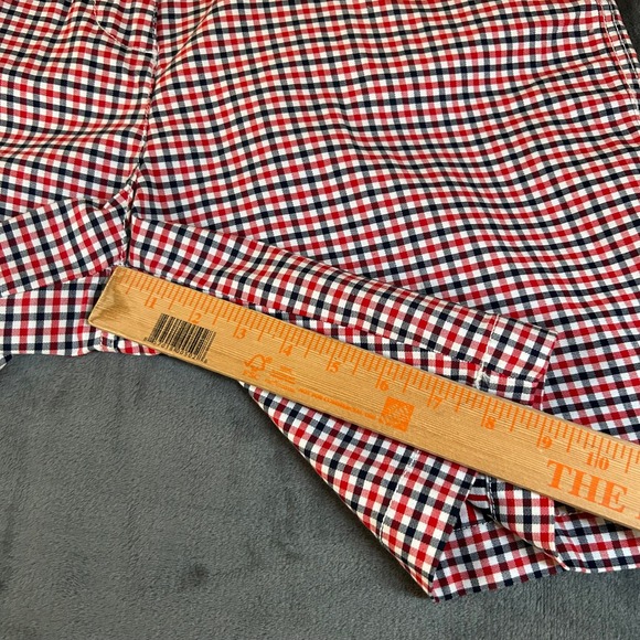 Kim Rogers Shorts Womens Size 16 Red White Black Gingham Checkered 36x8.5" - Picture 7 of 11